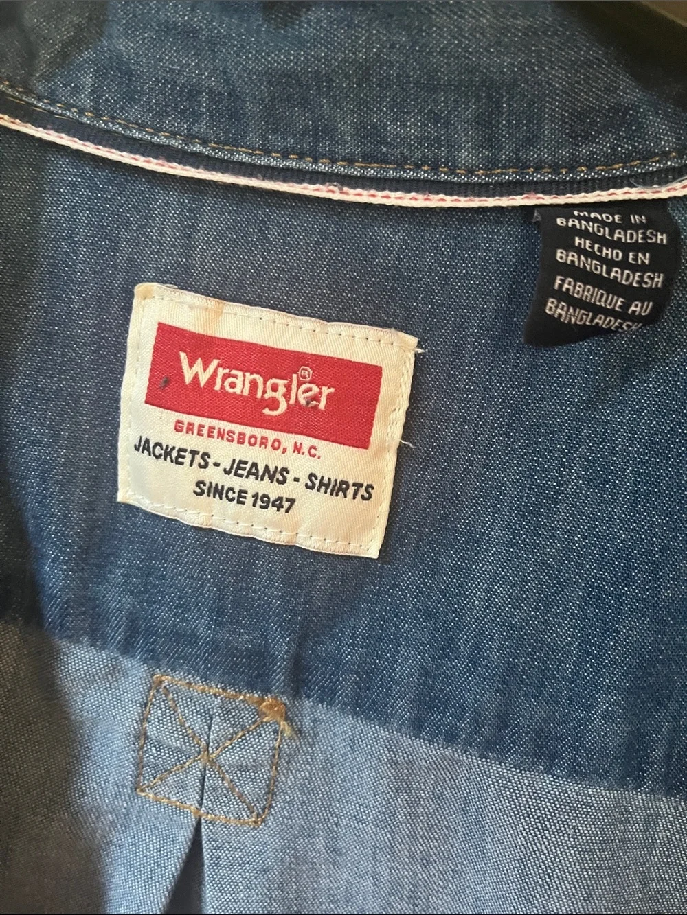 Men’s Wrangler Blue Denim Shirt Jacket